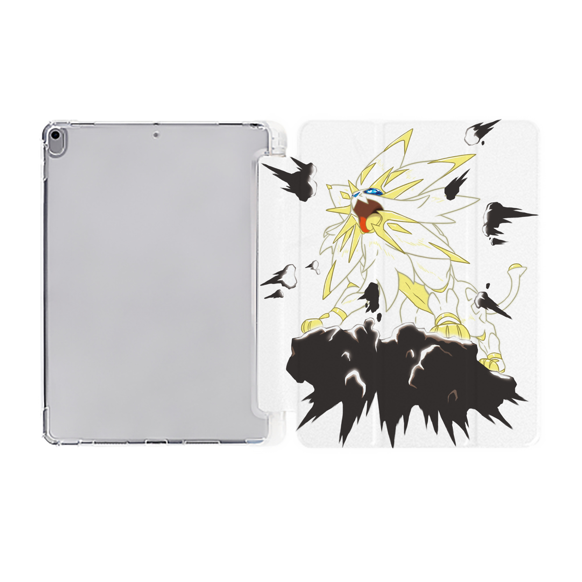 （画像用） ポケットモンスター Pokémon IPad ケース ペン収納付き 三つ折りスタンド PUレザー×シリコン 対応機種9.5/10.5/10.9インチ